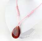 17.5 inches  natural agate dropped shape pendant with lobster clasp