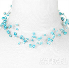 fantastic blue pearl necklace with toggle clasp