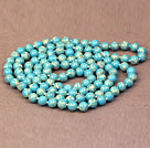 Noble Long Style Natural Blue Imperial Jasper Stone Beads Necklace