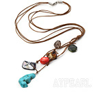 simple and fashion colorful stone necklace