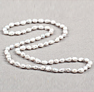 Simple Fashion Long Style Natural Gray Baroque Pearl Necklace