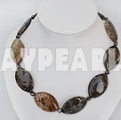 chunky style agate necklace with moonlight clasp