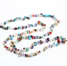 Fashion Long Style Multi Gemstone Chips Necklace