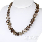 smoky quartze necklace with moonlight clasp