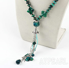 Wholesale Nice Multi Phoenix Stone And Black Agate Long Chain Pendant Necklace