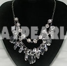 elegant crystal and manmade diamond ball necklace