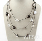 Wholesale fashion long style crystal and agate necklace