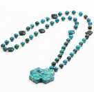 Wholesale Classic Design Phoenix Stone Beads Cross Pendant Necklace