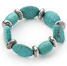 Elastic assorted multi shape turquoise bangle bracelet