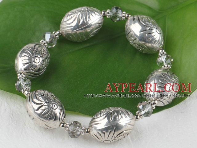 7.5 inches elastic CCB silver like bracelet