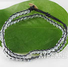 Wholesale 15.0 inches white 4mm manmade crystal wrap bracelet