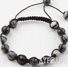 8mm Internet Stone Woven Beaded Drawstring Bracelet with Adjustable Thread