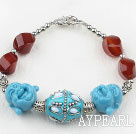 Carnelian and The Head of Buddha Bracelet