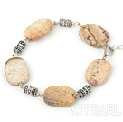 16*21mm picture jasper bracelet with lobster clasp