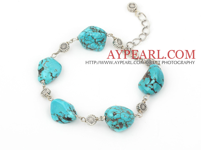 simple and fashion turquoise bracelet with lobster clasp