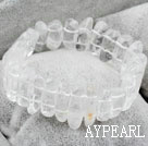 Natural White Crystal Elastic Bangle Bracelet