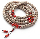 Wholesale Vintage Style Multi Strands Leaves the Bodhi Red Coral Agate Beads Elastic Rosary/Prayer Bracelet