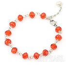 Wholesale Cute style faceted red manmade crystal bracelet