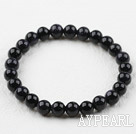 8mm Round Bluesand Stone Elastic Beaded Bracelet