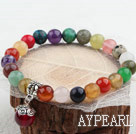 Assorted Multi Color Multi Stone Stretch Bangle Bracelet