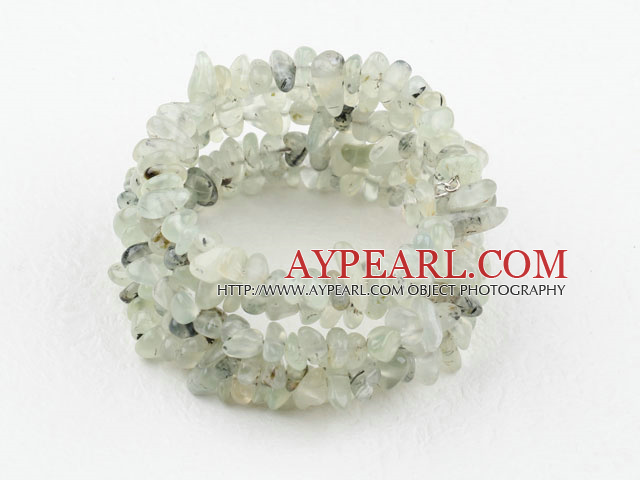 Long Style Grape Stone Chips Wrap Bangle Bracelet
