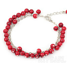 6m round red bloodstone bracelet with extendable chain