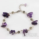 natual agate tibet silver bracelet with extendable chain
