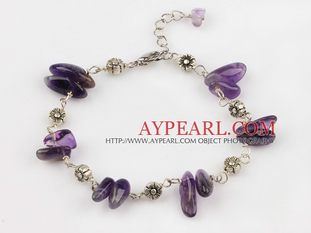 natual agate tibet silver bracelet with extendable chain