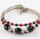 Wholesale 7.2 inches black agate and red bloodstone bangle