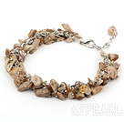 picture jasper chips bracelet with extendable chain