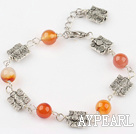 Wholesale fashion natural agate bracelet with extendable chain