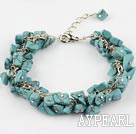 black line turquose bracelet with extendable chain