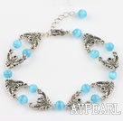 blue tiger eye bracelet with extendable chain