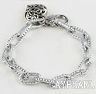 Wholesale fashion metal chain bracelet with heart charm
