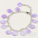 10mm round lovely shell bracelet with extendable chain
