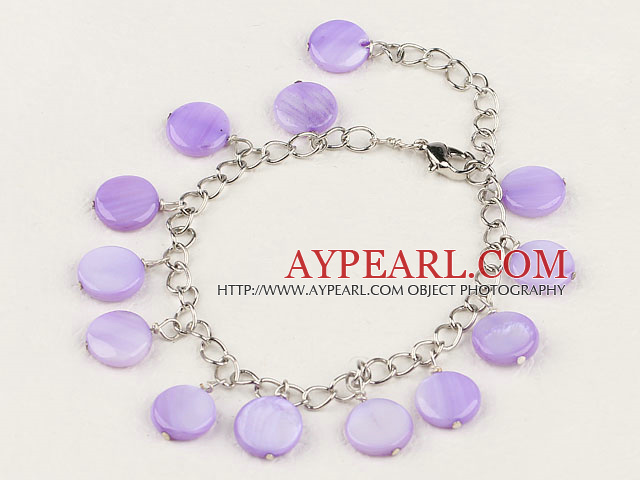 10mm round lovely shell bracelet with extendable chain