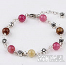 Wholesale three color jade bracelet with extendable chain
