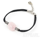 Wholesale lovely rose quartze bracelet with extendable chain