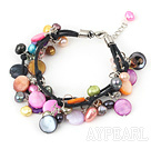 7 inches beautiful multi color pearl shell bracelet