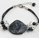 glitter stone bracelet with extendable chain