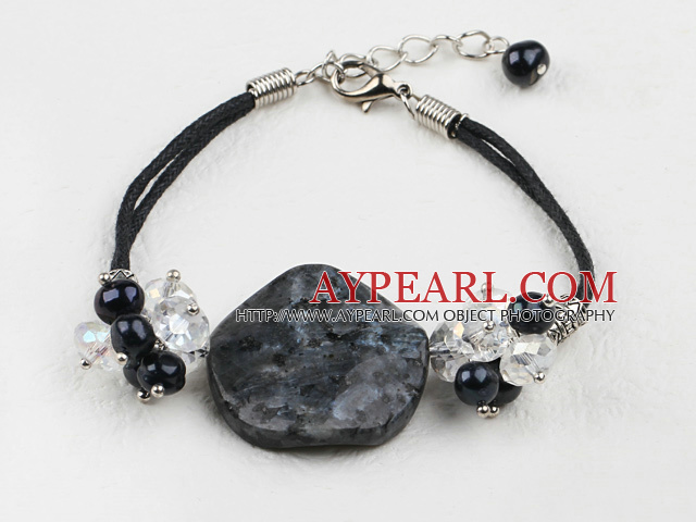 glitter stone bracelet with extendable chain