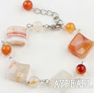 natural agate bracelet with extendable chain