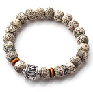 Vintage Style Single Strand Leaves the Bodhi Beads Elastic Bracelet
