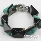 7.5 inches chunky style rutilated agate bracelet 