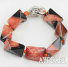 7.5 inches chunky style rutilated agate bracelet 