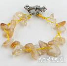 Wholesale 7.5 inches citrine crystal bracelet with toggle clasp