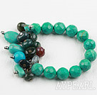 New Design Assorted Turquoise and Indian Agate Elastic Bracelet