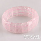 Wholesale 11*20mm rose quartze stretchy bangle bracelet