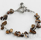 7.5 inches tiger eye bracelet with toggle clasp