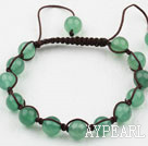Wholesale 8mm Aventurine Woven Drawstring Bracelet with Adjustable Thread